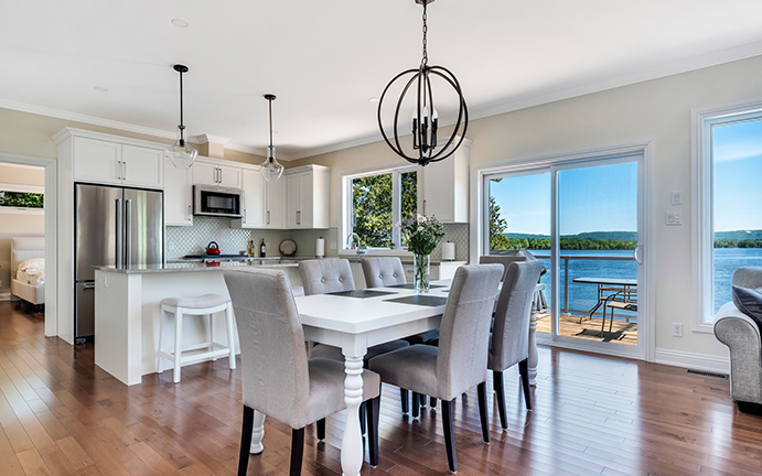 renovated kitchen and dining room