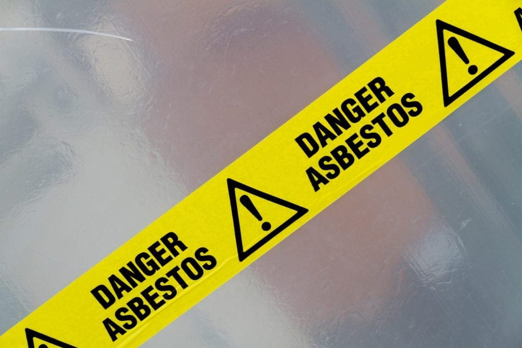 asbestos-clean-up Caution sign for Asbestos