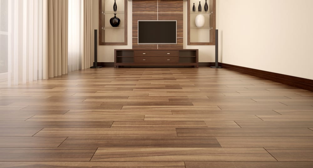 wooden floors modern living room featuring wooden floors