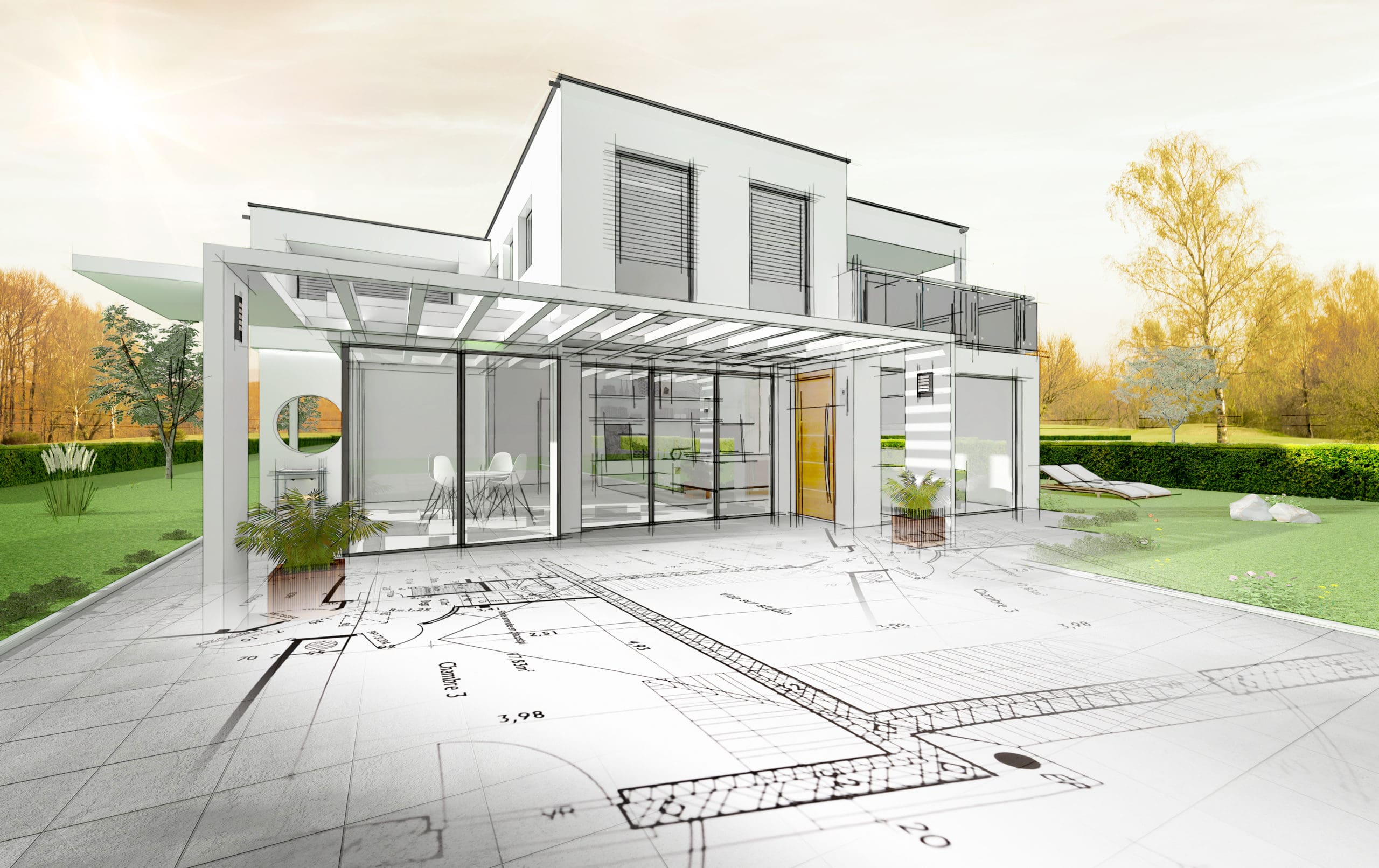 architectural design of a custom home